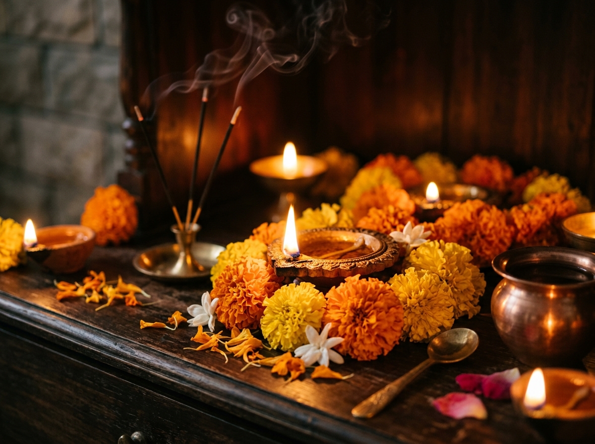 Sacred Temple Prayer Setup